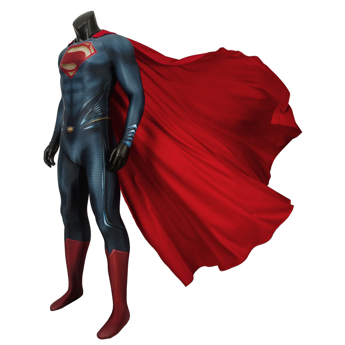 Superman Man of Steel Clark Kent Male Jumpsuit Cosplay Costumes