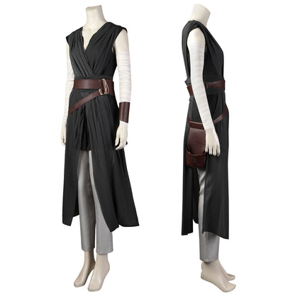 Star Wars 8 The Last Jedi Rey Dress Full Set Cosplay Costumes