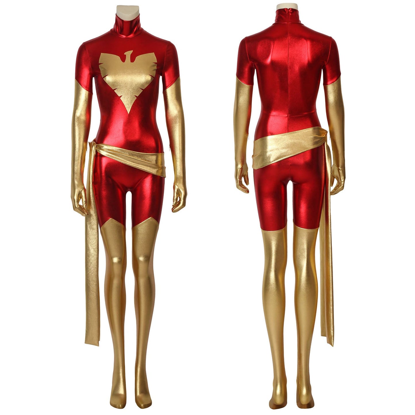 X-Men Dark Phoenix Jean Grey Gold and Red Jumpsuit Cosplay Costumes