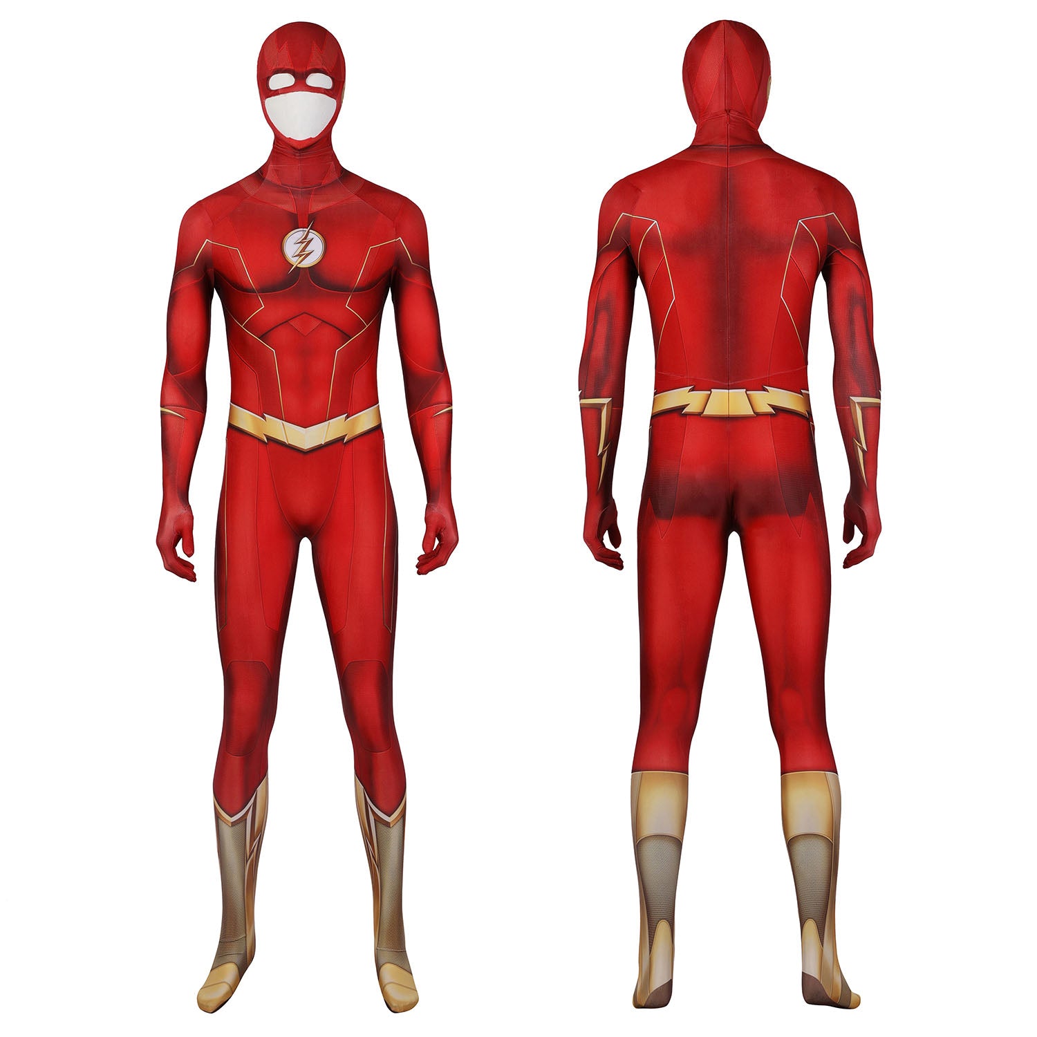 The Flash season 8 Barry Allen Male Jumpsuit with Mask Cosplay Costumes