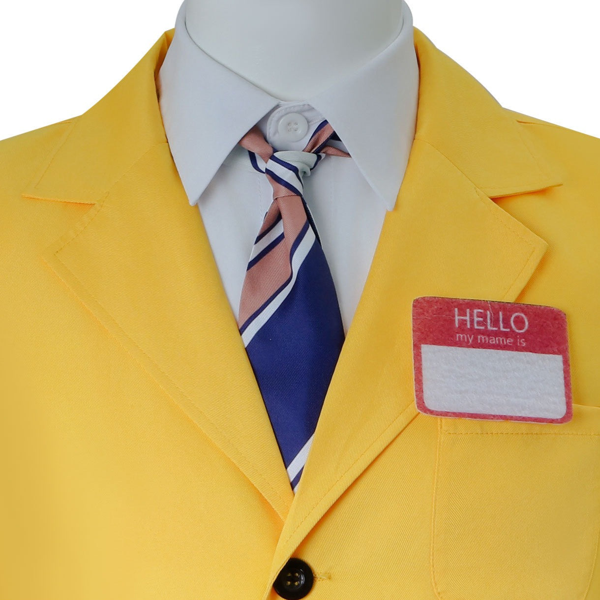 Beetle Juice Shrunken Head Bob Yellow Suit Halloween Cosplay Costumes