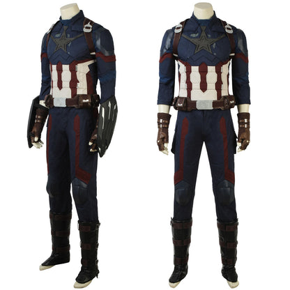 Avengers 3 Infinity War Captain America Steve Rogers Male Fullset Cosplay Costumes