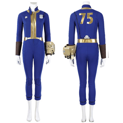 Game Fallout 4 Vault No. 75 Sheltersuit Female Full Set Cosplay Costumes