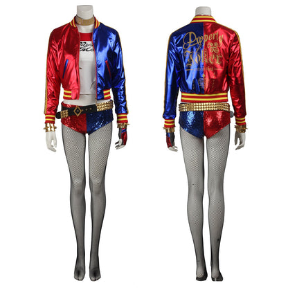 The Suicide Squad The Clown's Girl Harley Quinn Glitter Cosplay Costumes