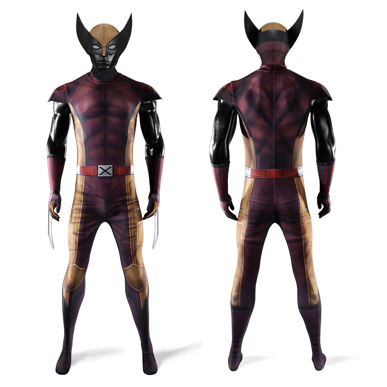 Deadpool 3 Deadpool & Friend Wolverine Brown Jumpsuit Costumes
