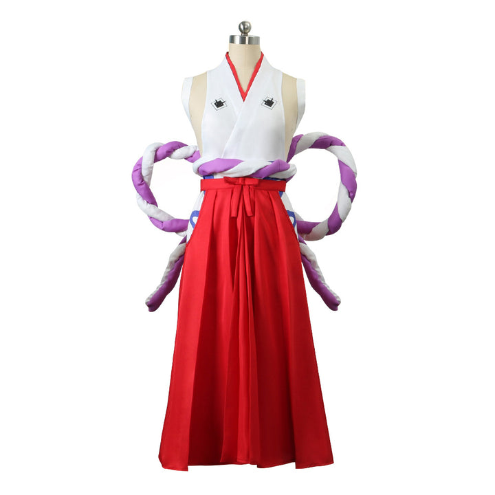 Anime Navigation Yamato Red White Kimono Fullset Cosplay Costumes