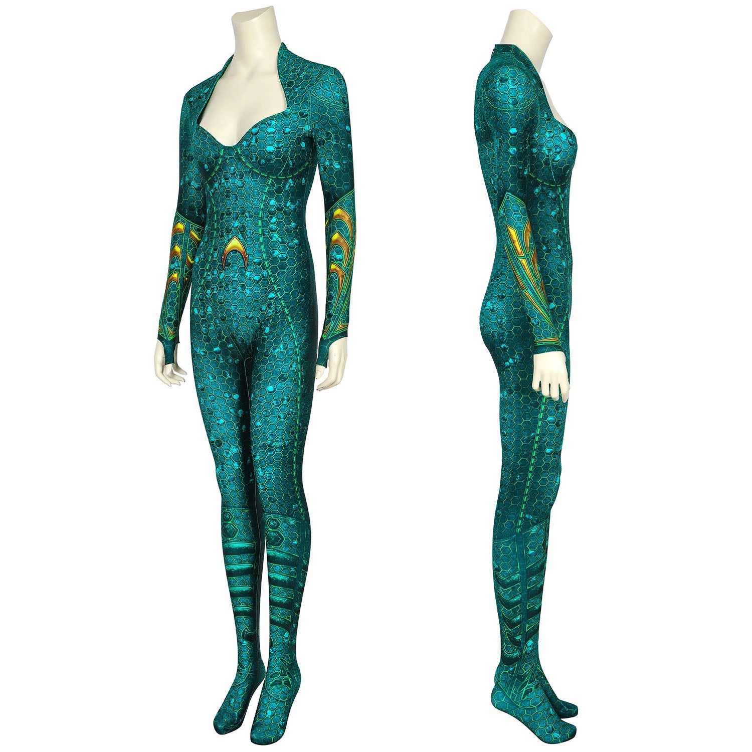 Justice League Aquaman 2 Mera Female Jumpsuit Cosplay Costumes