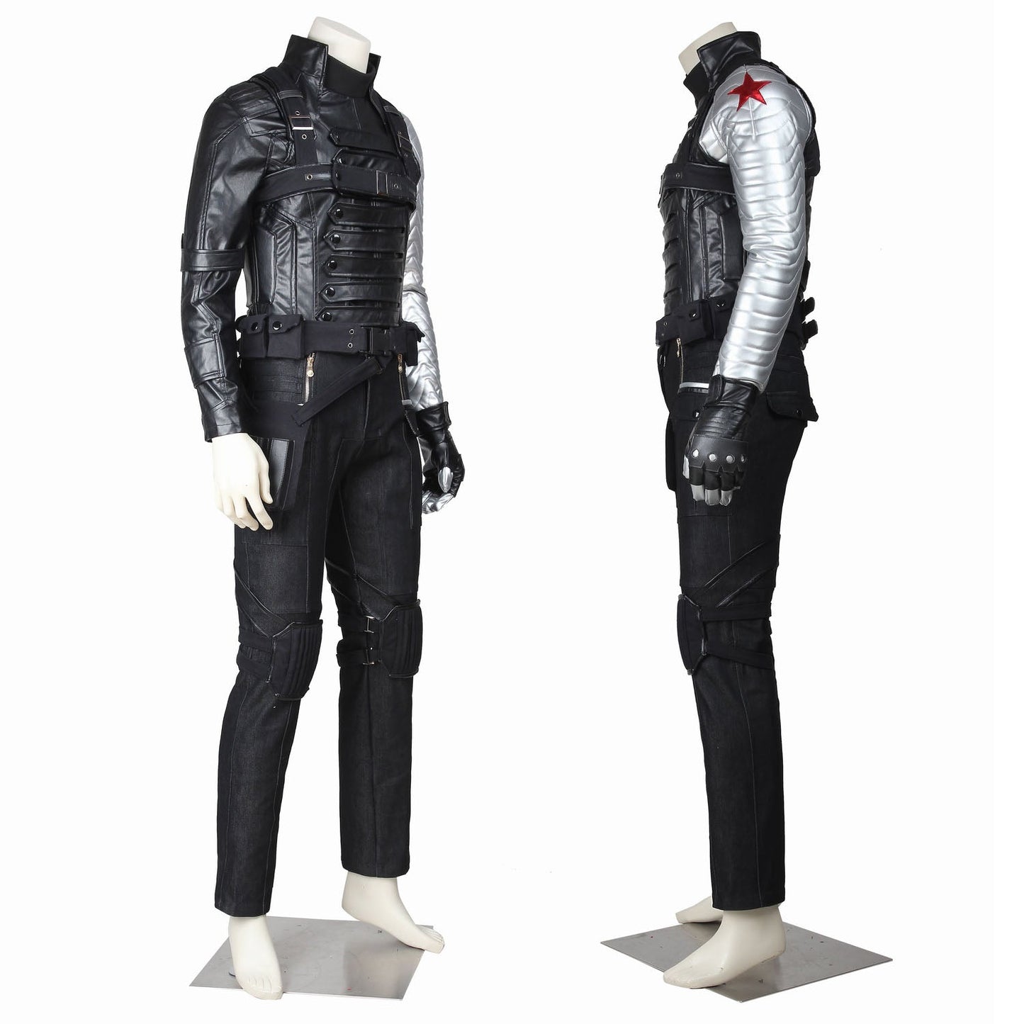 Captain America 2 Winter Soldier Bucky Barnes Male Fullset Cosplay Costumes