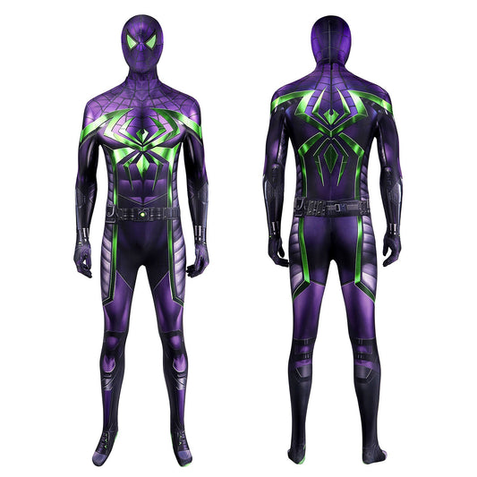 Marvel's Spider-Man Miles Morales Purple Reign Suit Male Jumpsuit Cosplay Costumes