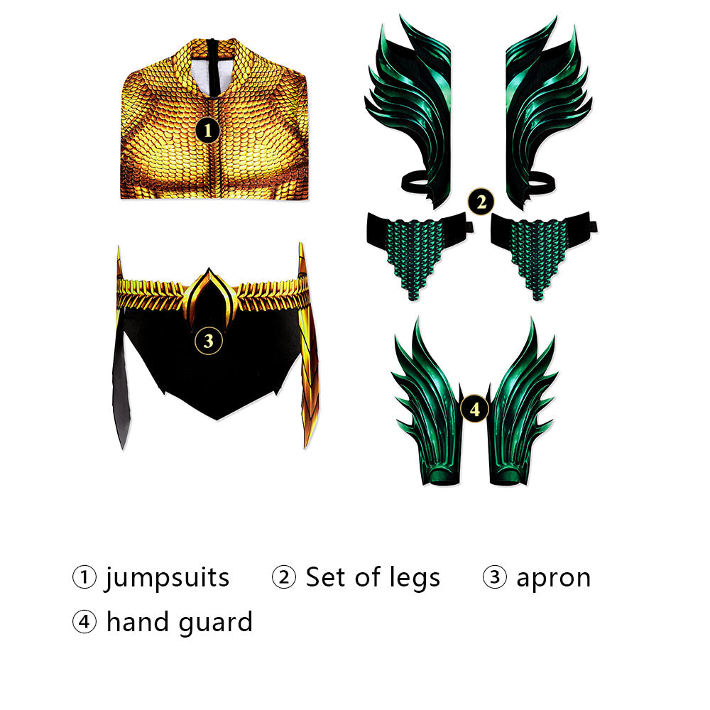 Aquaman 2 The Lost Kingdom Arthur Curry Male Jumpsuit Cosplay Costumes
