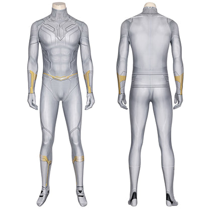 Wanda Vision White Vision Male Jumpsuit with Cloak Cosplay Costumes