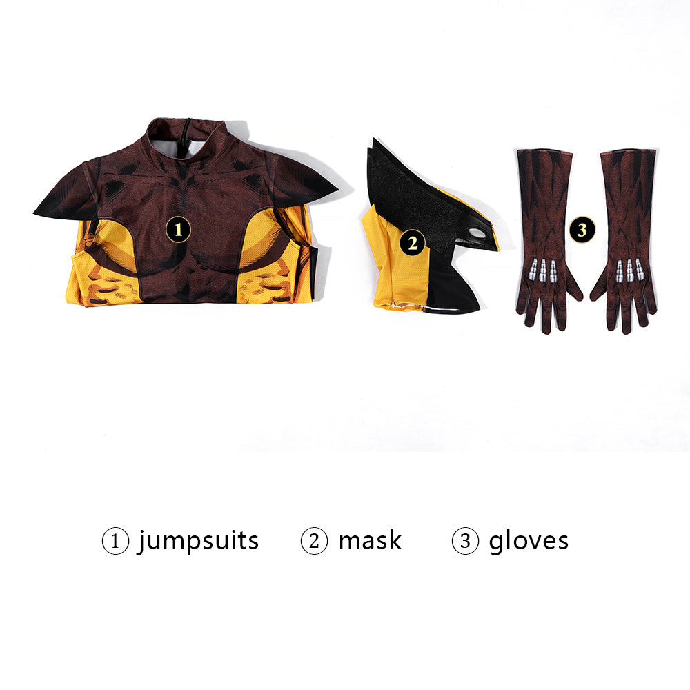 X-Men '97 Wolverine The Brown Suit Jumpsuit Helmet Cosplay Costumes