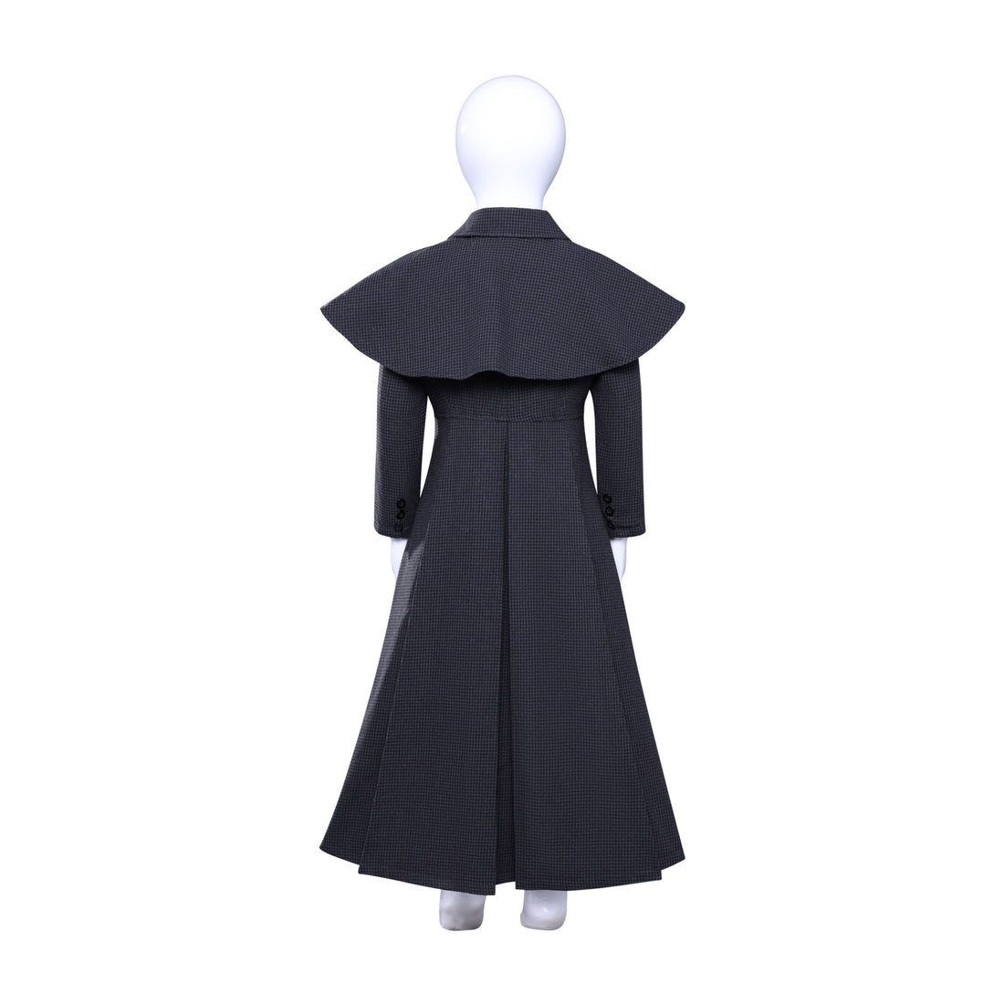Wednesday 2 Addams Adult and Kids Black Wool Coat Cosplay Costumes