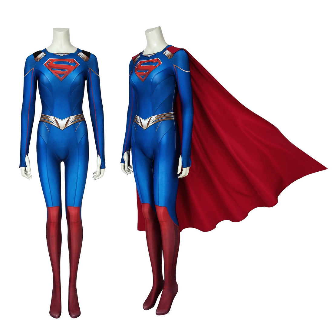 Supergirl Season 5 Kara Zor-el Zentai Jumpsuit Bodysuit Cosplay Costumes