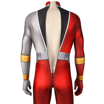 Kishiryu Sentai Ryusoulger Red Solider Male Jumpsuit Cosplay Costumes