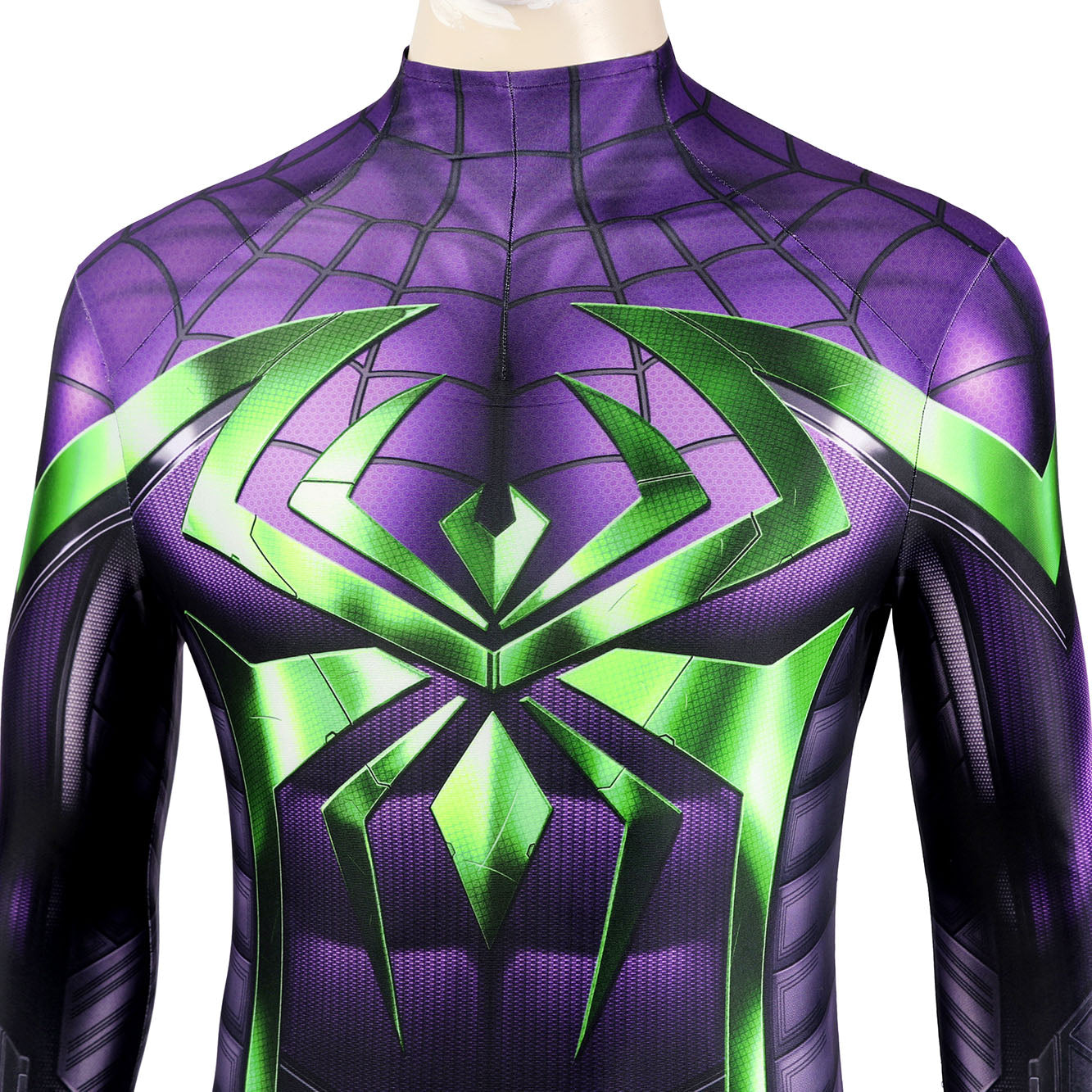 Marvel's Spider-Man Miles Morales Purple Reign Suit Male Jumpsuit Cosplay Costumes