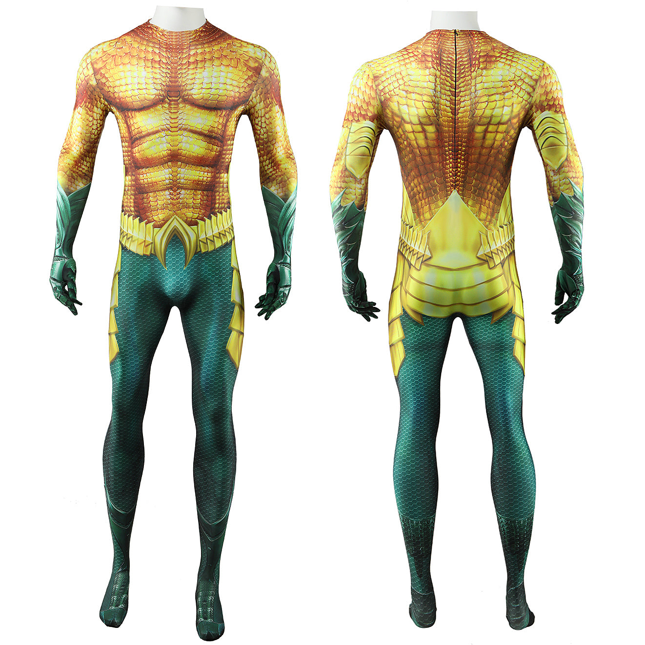 Aquaman and the Lost Kingdom Movie Arthur Curry Golden Jumpsuit Cosplay Costume