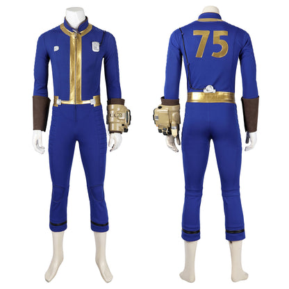 Game Fallout 4 Vault No. 75 Sheltersuit Male Full Set Cosplay Costumes