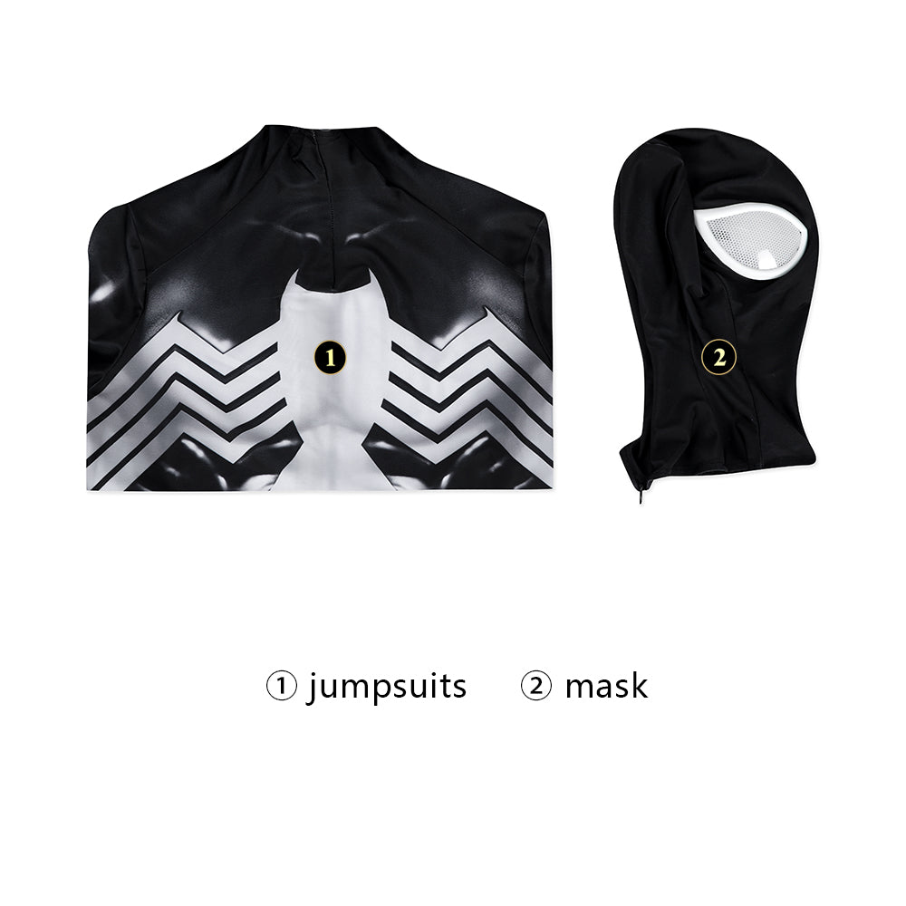 Marvel's Spider-Man 2 Classic Black Suit Male Jumpsuit Cosplay Costumes
