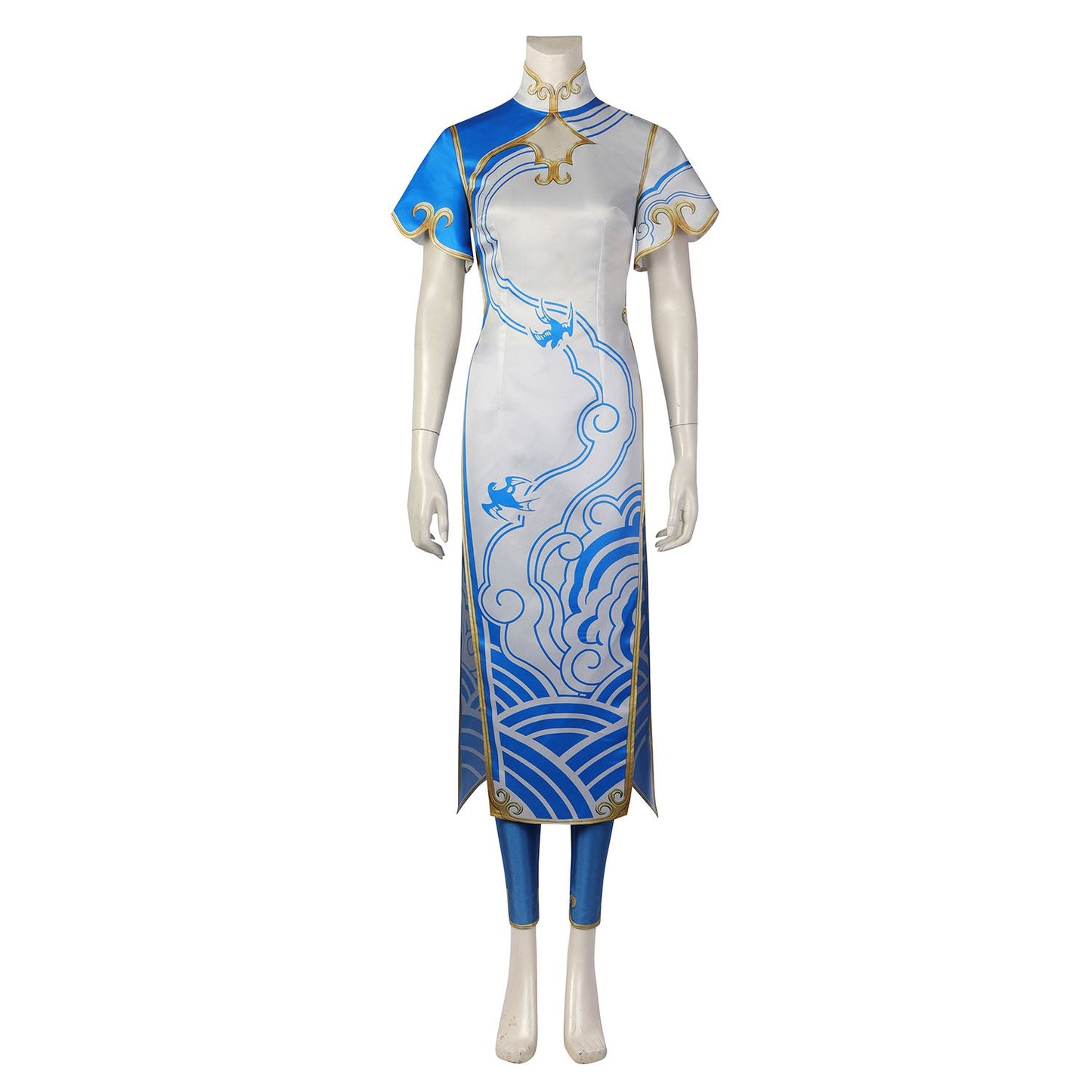 Street Fighter 6 Chun Li Female Blue and White Cosplay Costumes