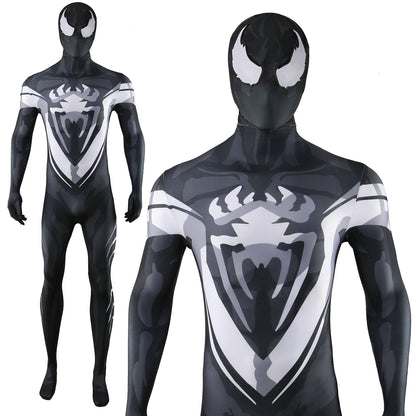 Venom Spider-Man Bodysuit Black Symbiote Jumpsuit Cosplay Costume