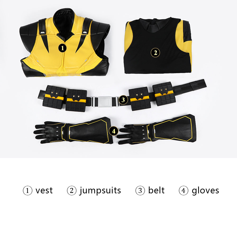 Marvel Wolverine Yellow Suit Top Level New Cosplay Costumes