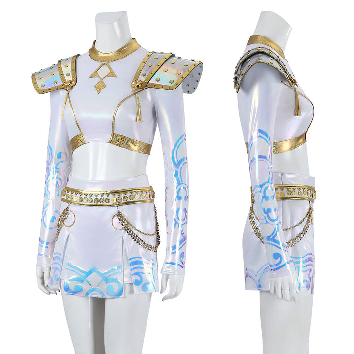 KPop Demon Hunters Zoey White Stage Outfit Cosplay Costumes