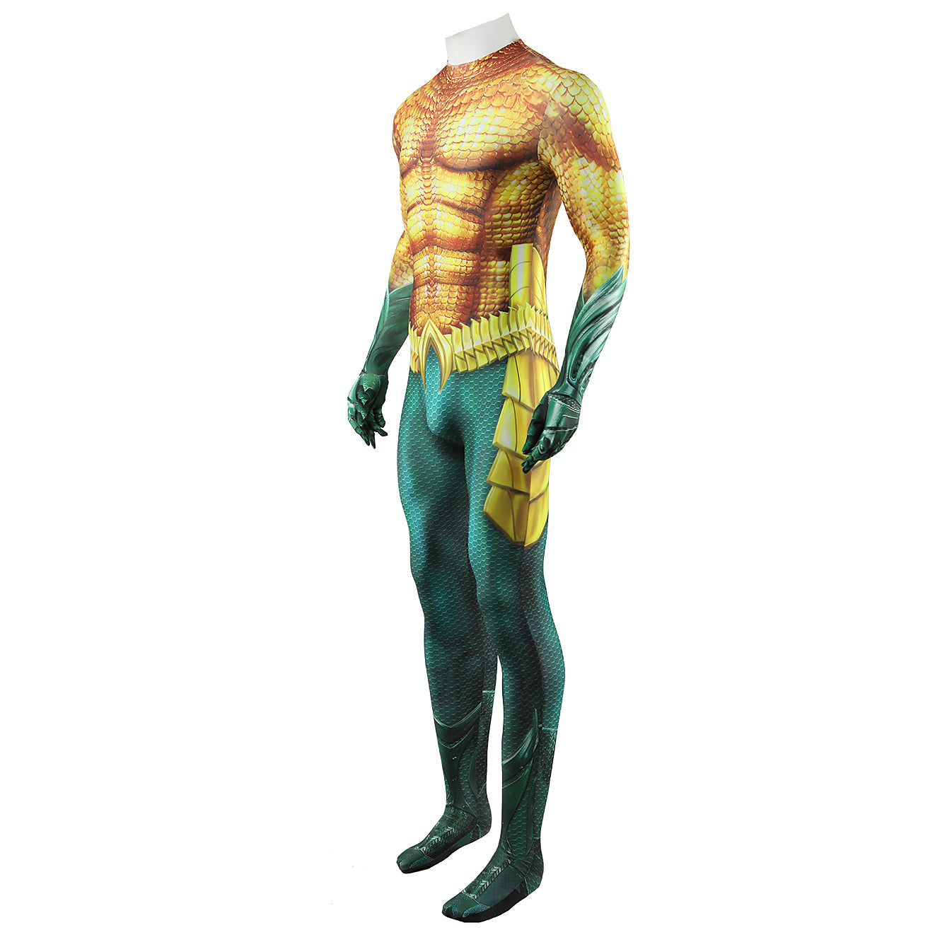 Aquaman and the Lost Kingdom Movie Arthur Curry Golden Jumpsuit Cosplay Costume