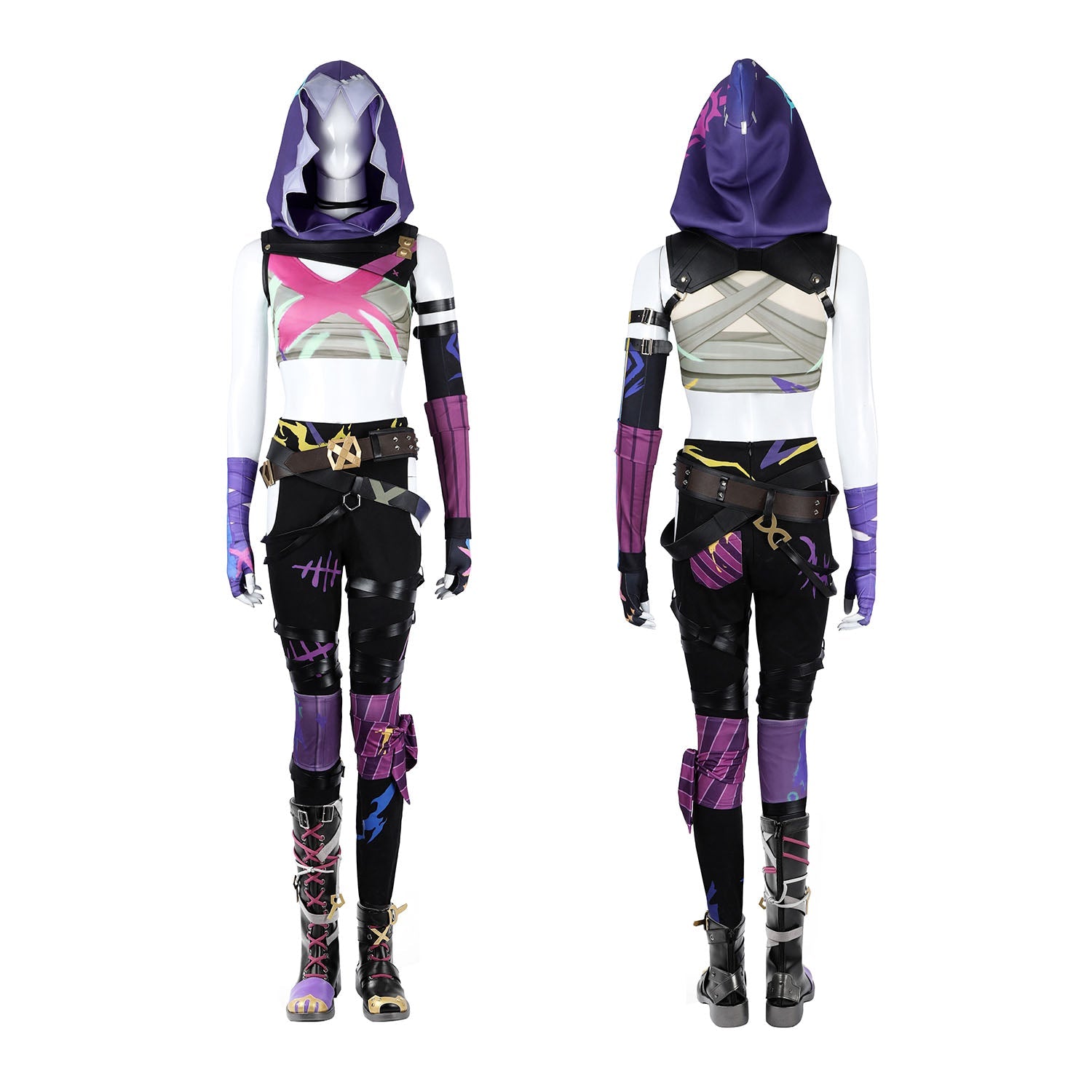 Game LOL Arcane 2 Jinx Full Set Role Cosplay Costumes