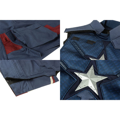 Avengers 4 Endgame Captain America Steve Rogers Male Fullset Cosplay Costumes