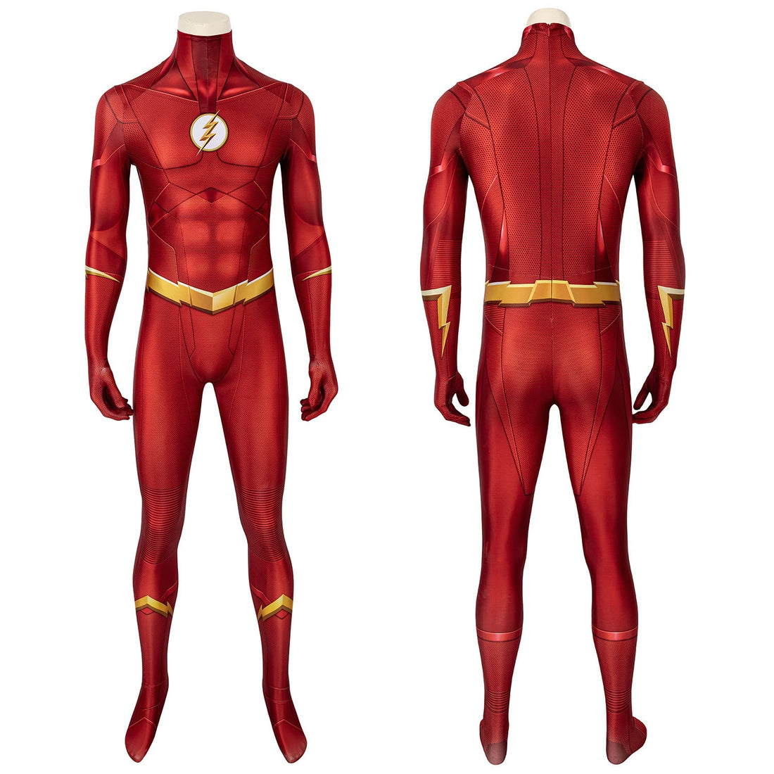 The Flash Season 5 Barry Allen Male Jumpsuit with Mask Cosplay Costumes
