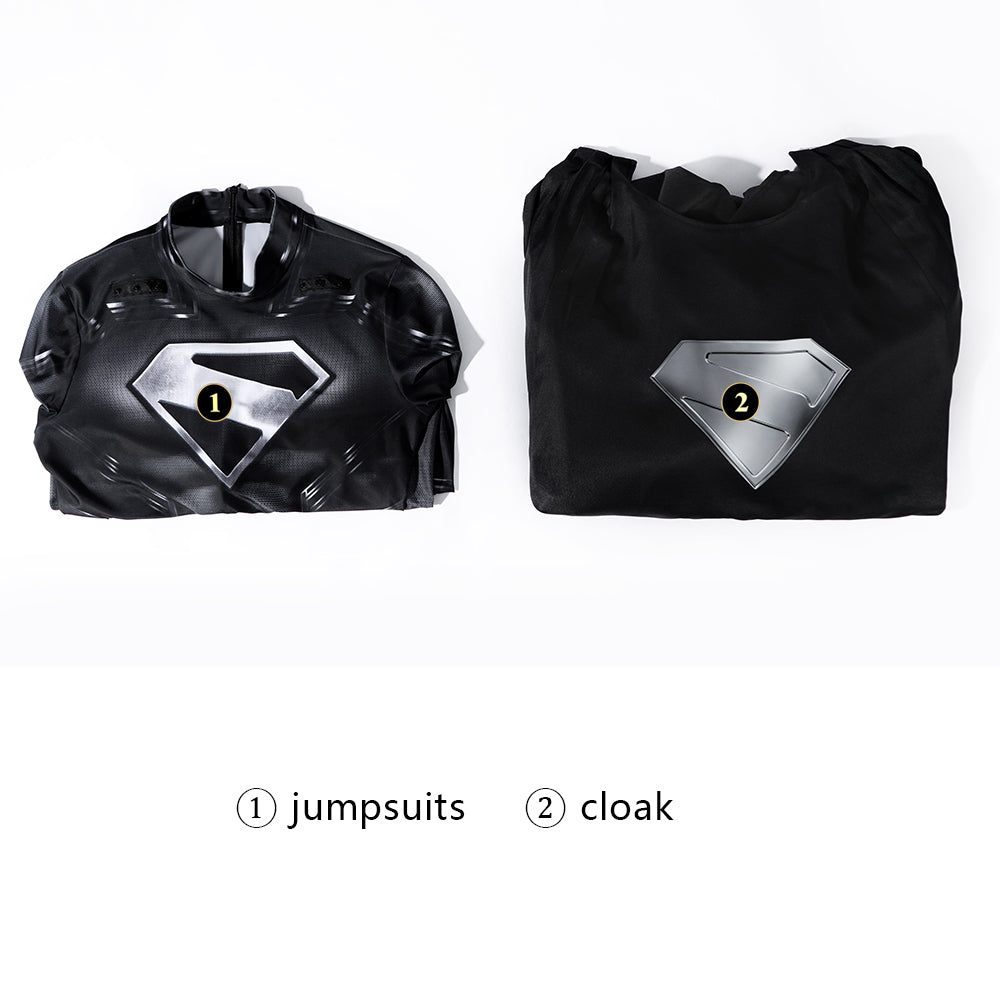 Superman Legacy Clark Kent Black Jumpsuit Cosplay Costumes