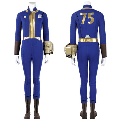 Game Fallout 4 Vault No. 75 Sheltersuit Female Full Set Cosplay Costumes