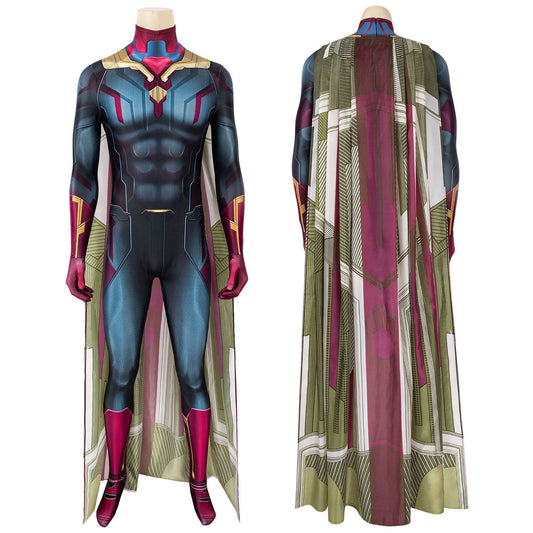 Avengers 3 Infinity War Vison Male Jumpsuit Cosplay Costumes