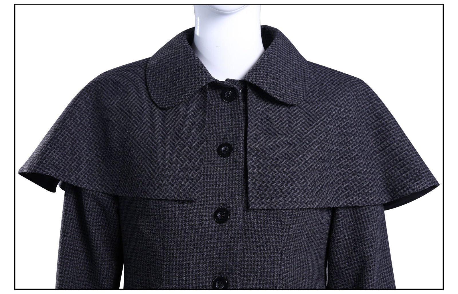 Wednesday 2 Addams Adult and Kids Black Wool Coat Cosplay Costumes