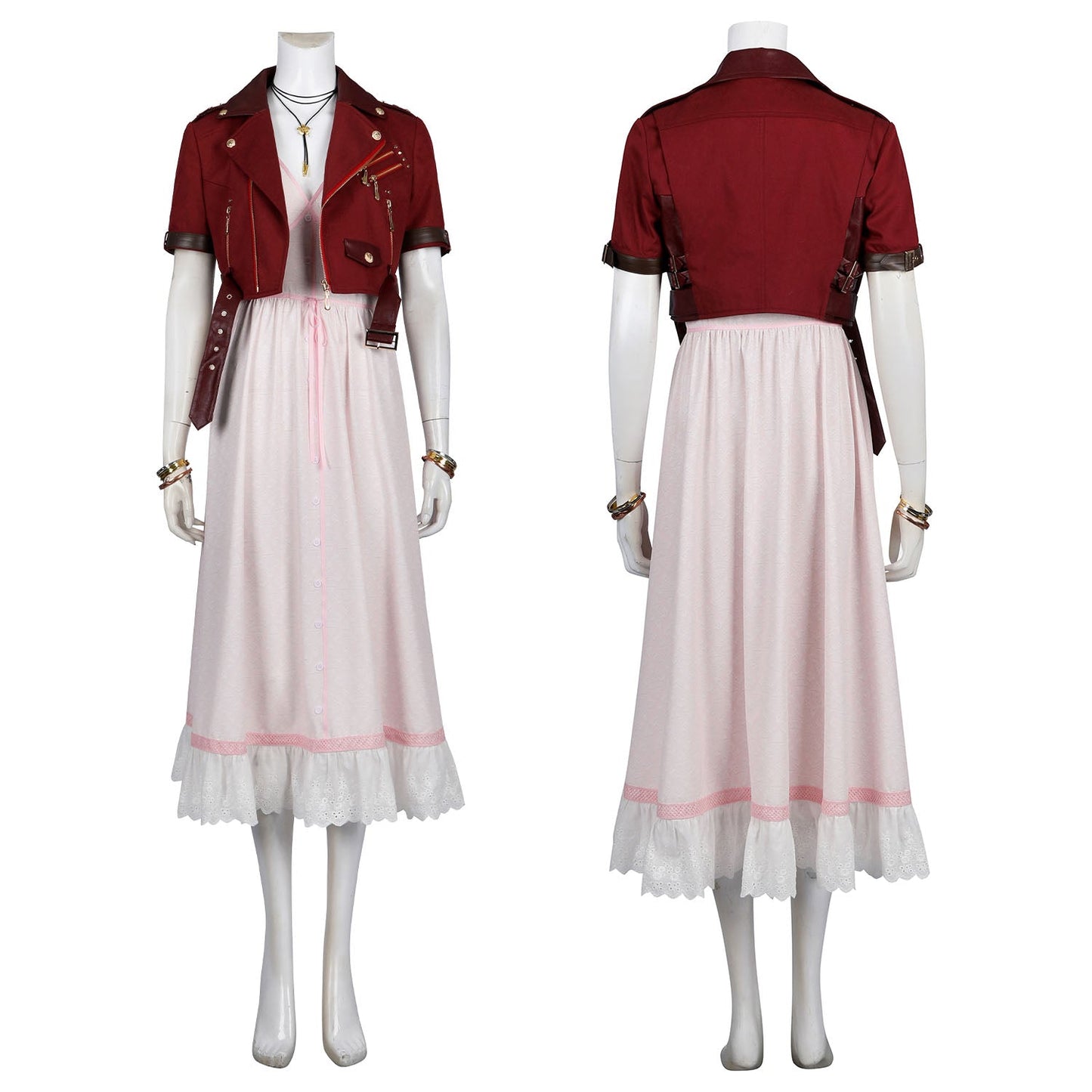 Final Fantasy VII FF7 Aerith Gainsborough Female Cosplay Costumes