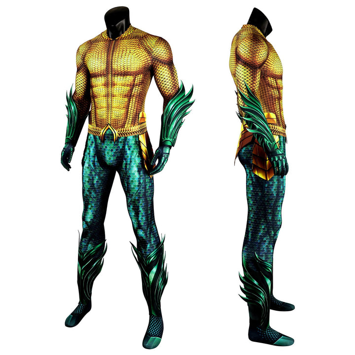 Aquaman 2 The Lost Kingdom Arthur Curry Male Jumpsuit Cosplay Costumes