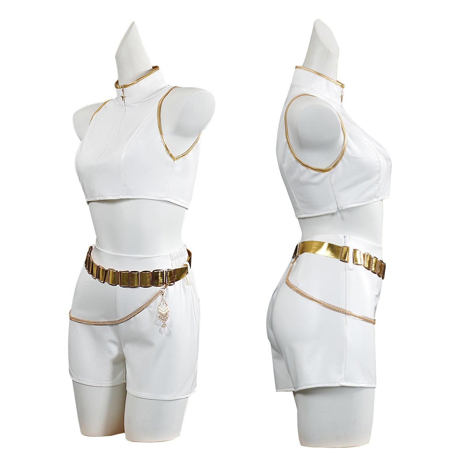 KPop Demon Hunters Rumi Zoey Mira White Leather Adult Kids Cosplay Costumes