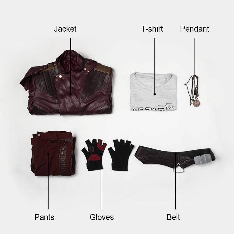 Guardians of the Galaxy 2 Star-Lord Peter Quill Outfit Cosplay Costumes