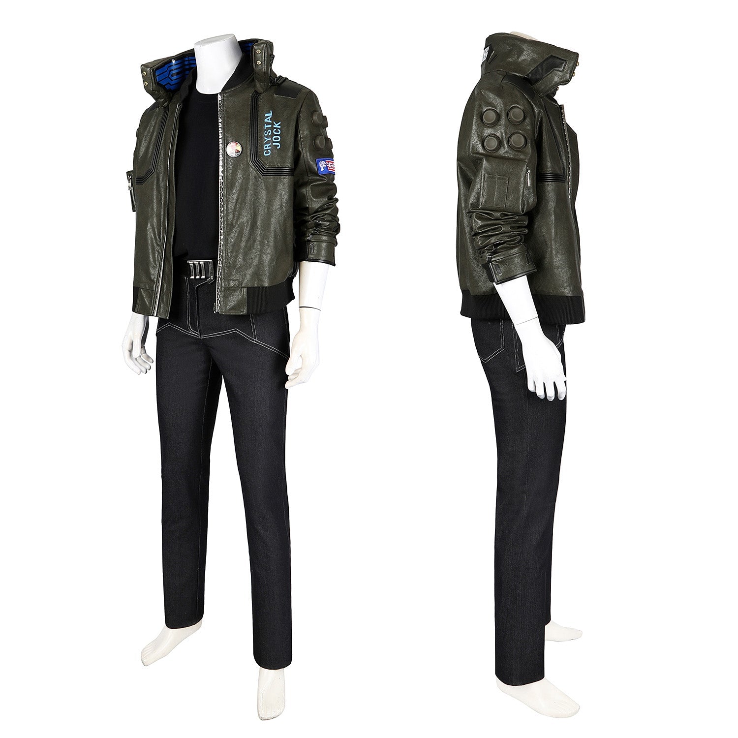 Cyberpunk 2077 V PU Leather Top Level Full Set Cosplay Costumes