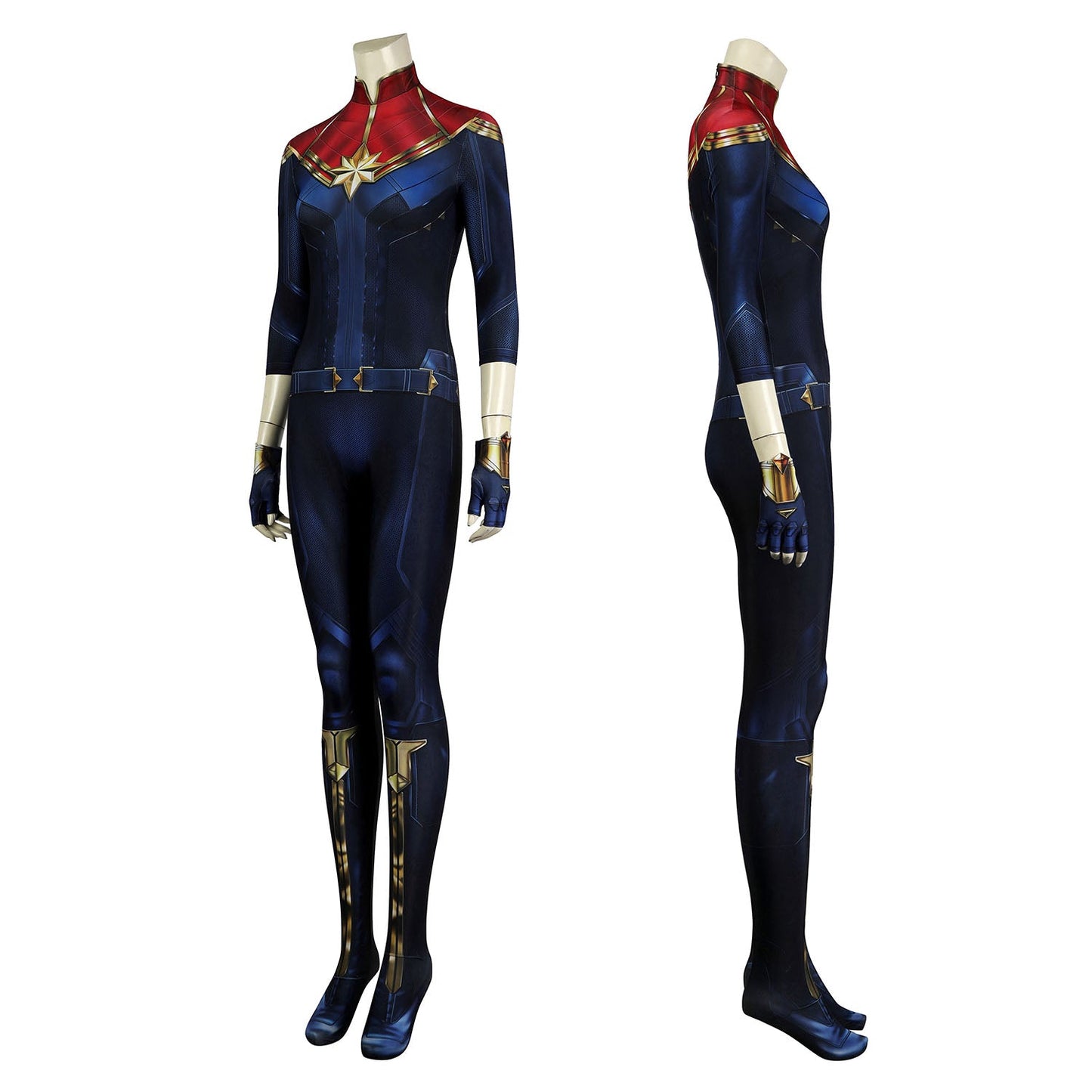 The Marvels Captain Marvel Carol Danvers Female Jumpsuit Cosplay Costumes