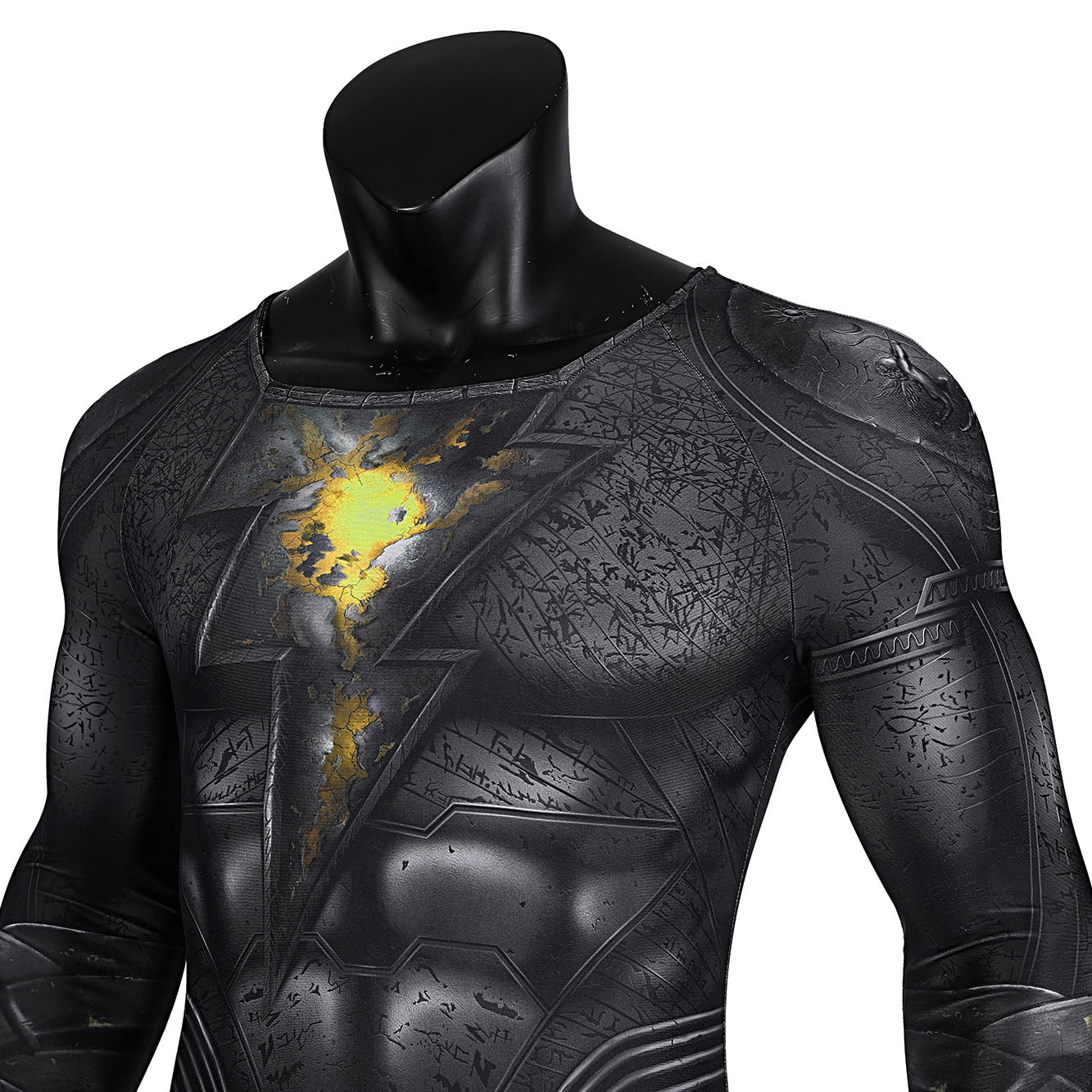 Comics Black Adam Male Jumpsuit with Hooded Cloak Cosplay Costumes