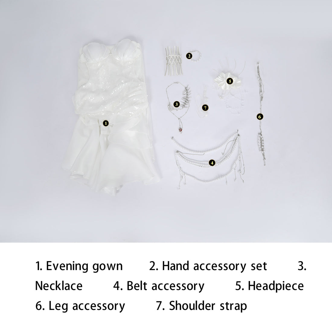 Pre-order Path to Nowhere L.L. Interlude‌‌ White Dress Top Level Cosplay Costumes