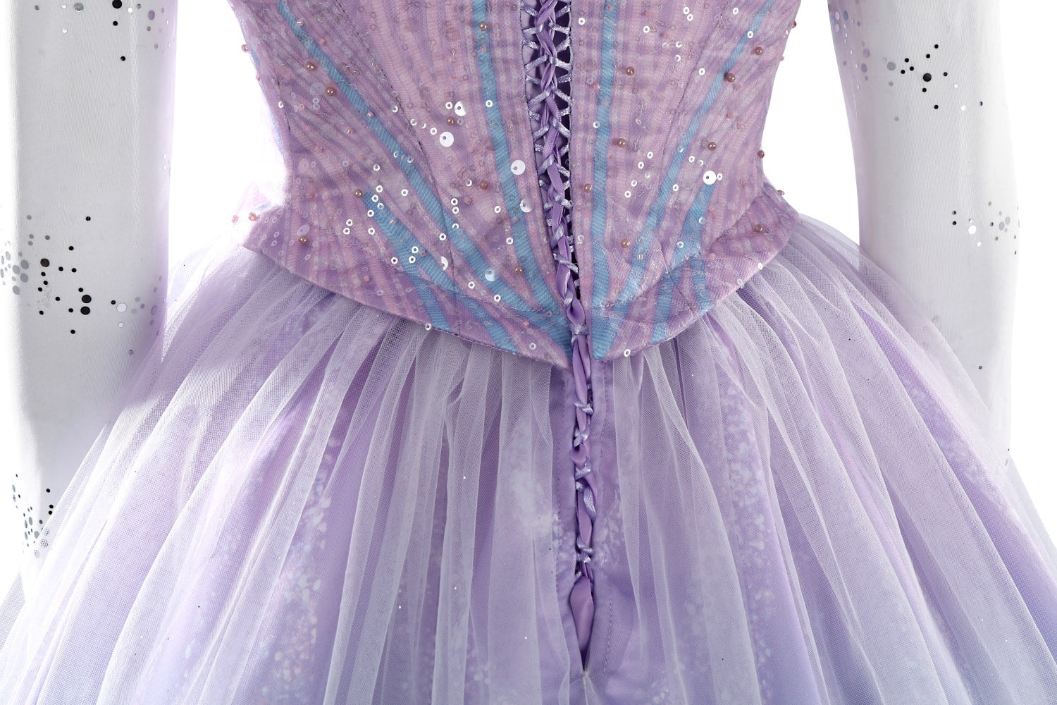 Wicked: For Good Part Two Galinda Dress with Crown Cosplay Costumes