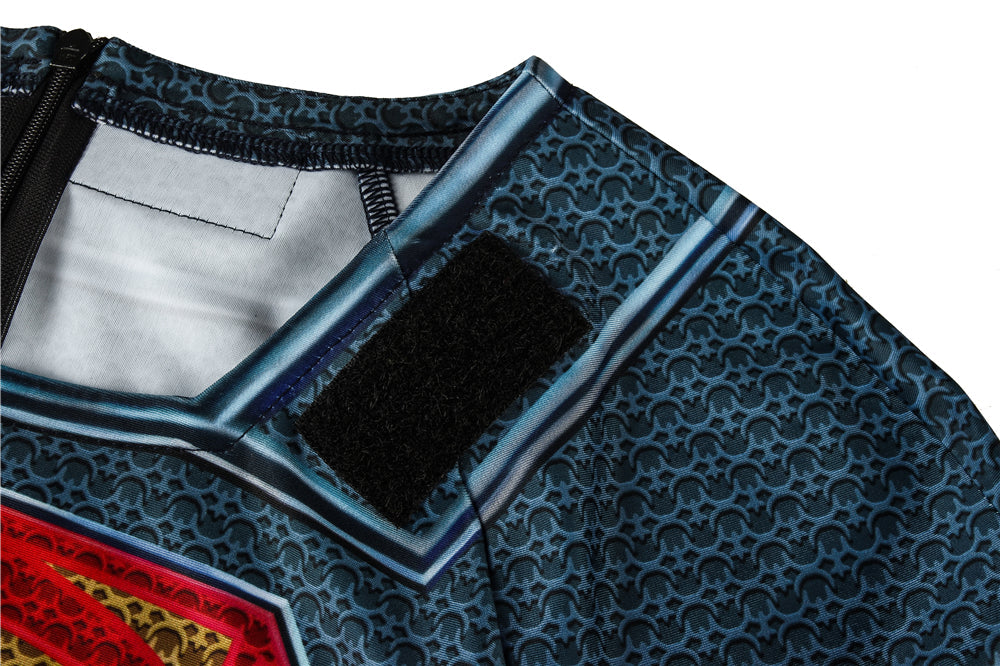 Superman Man of Steel Clark Kent Male Jumpsuit Cosplay Costumes