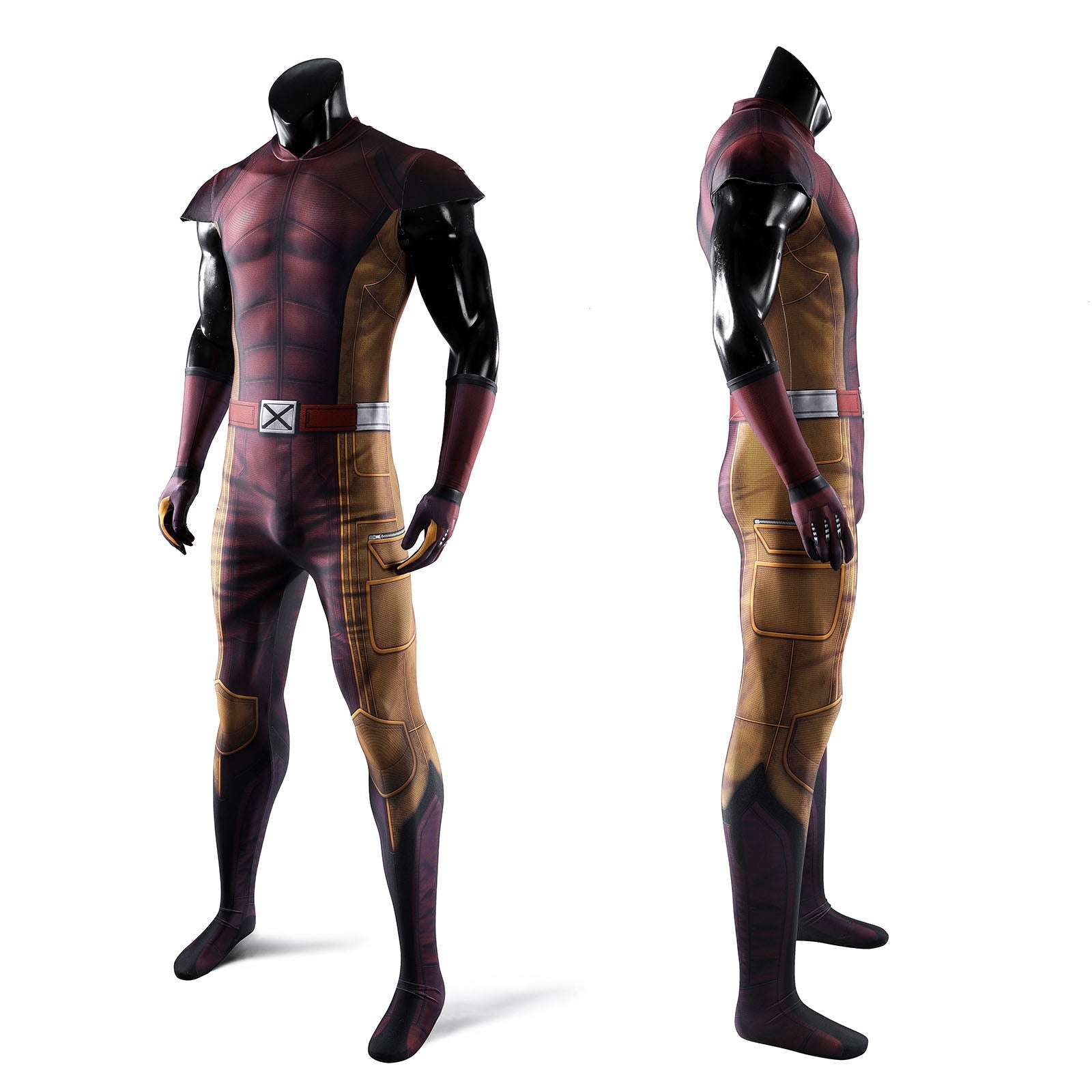 Deadpool 3 Deadpool & Friend Wolverine Brown Jumpsuit Costumes