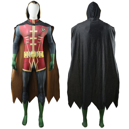 Robin Damian Wayne DC Comic Jumpsuit Cosplay Costume