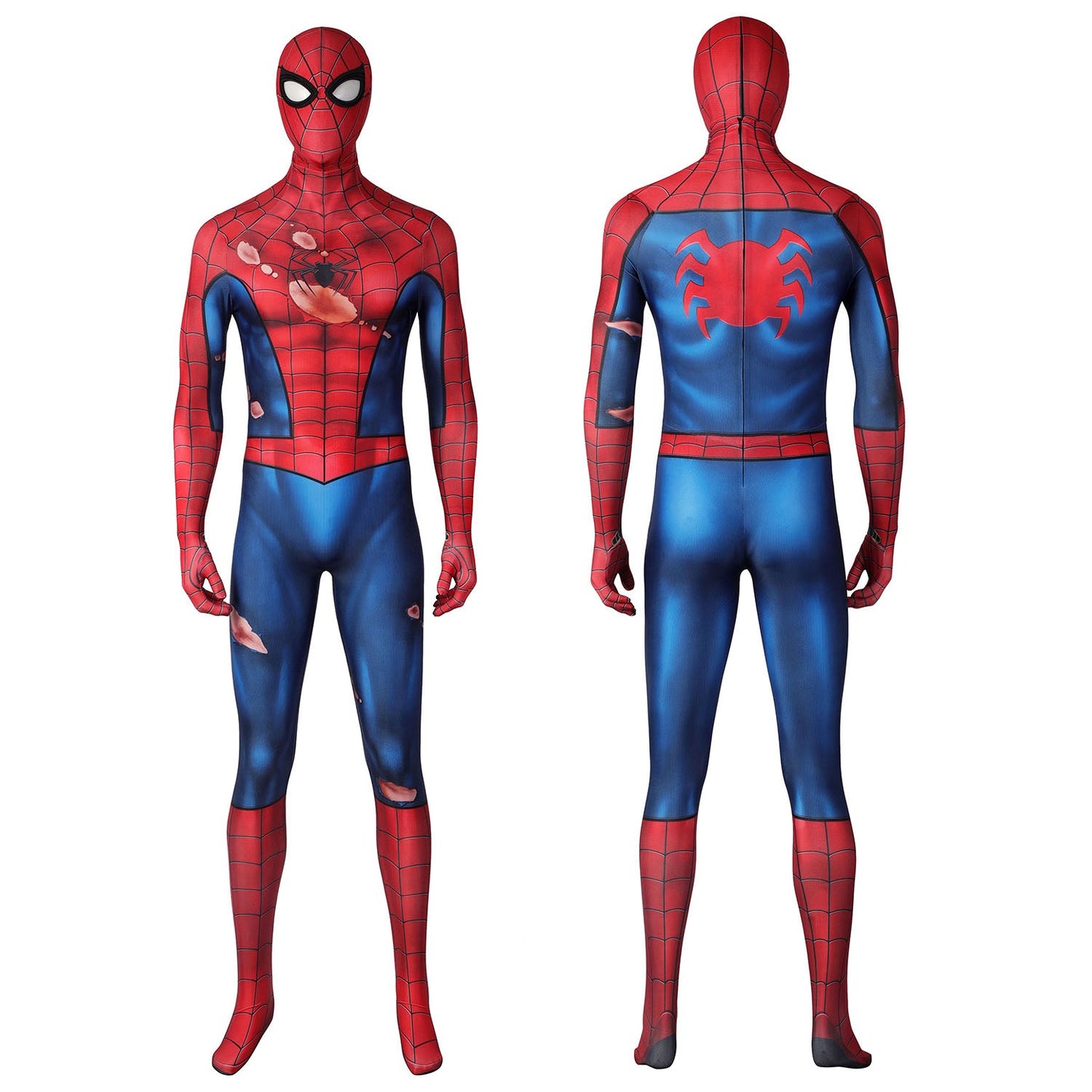 Marvel's Spider-Man PS5 Classic Suit Damaged Male Jumpsuit Cosplay Costumes