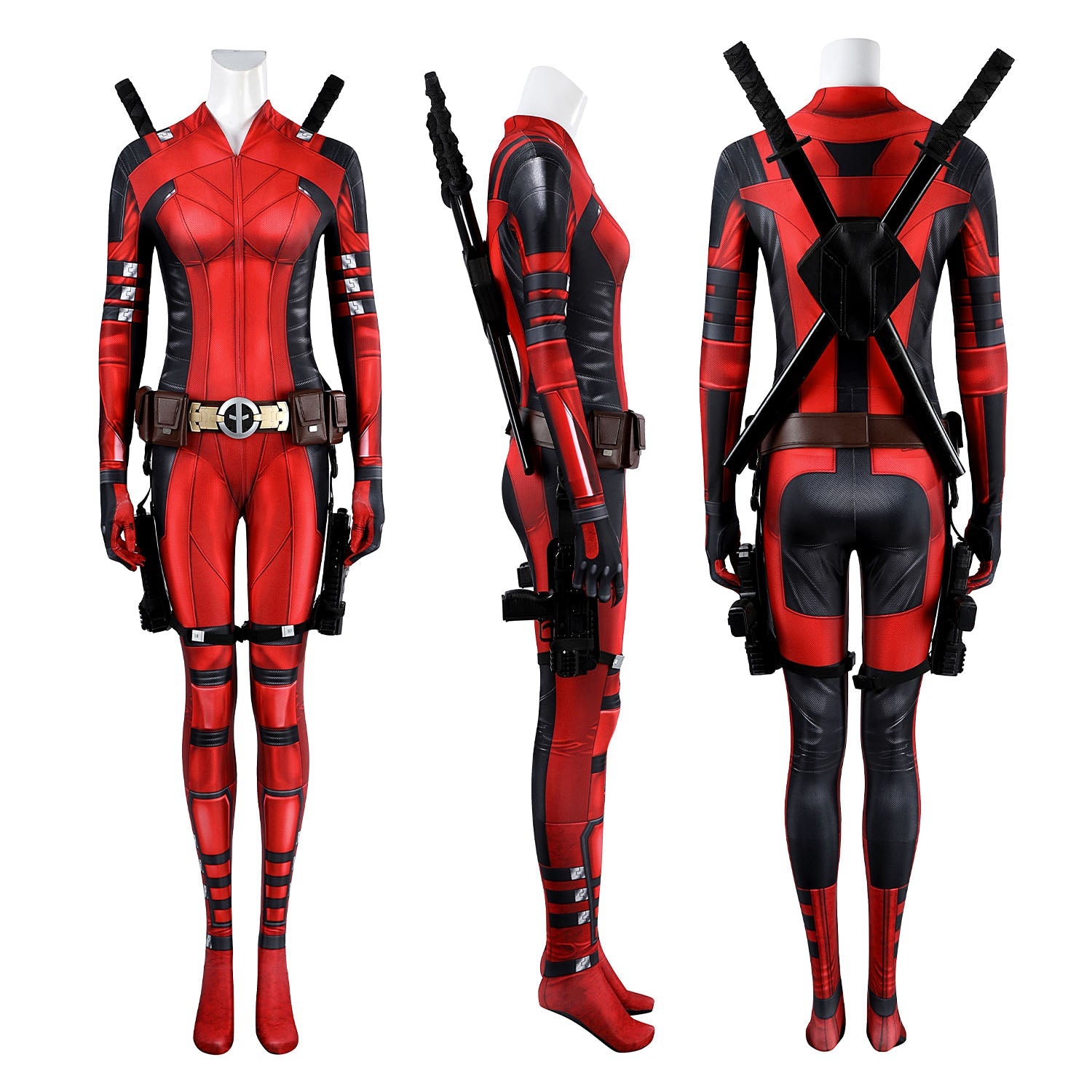 Deadpool 3 Deadpool & Wolverine Lady Jumpsuit with Accessories Costumes