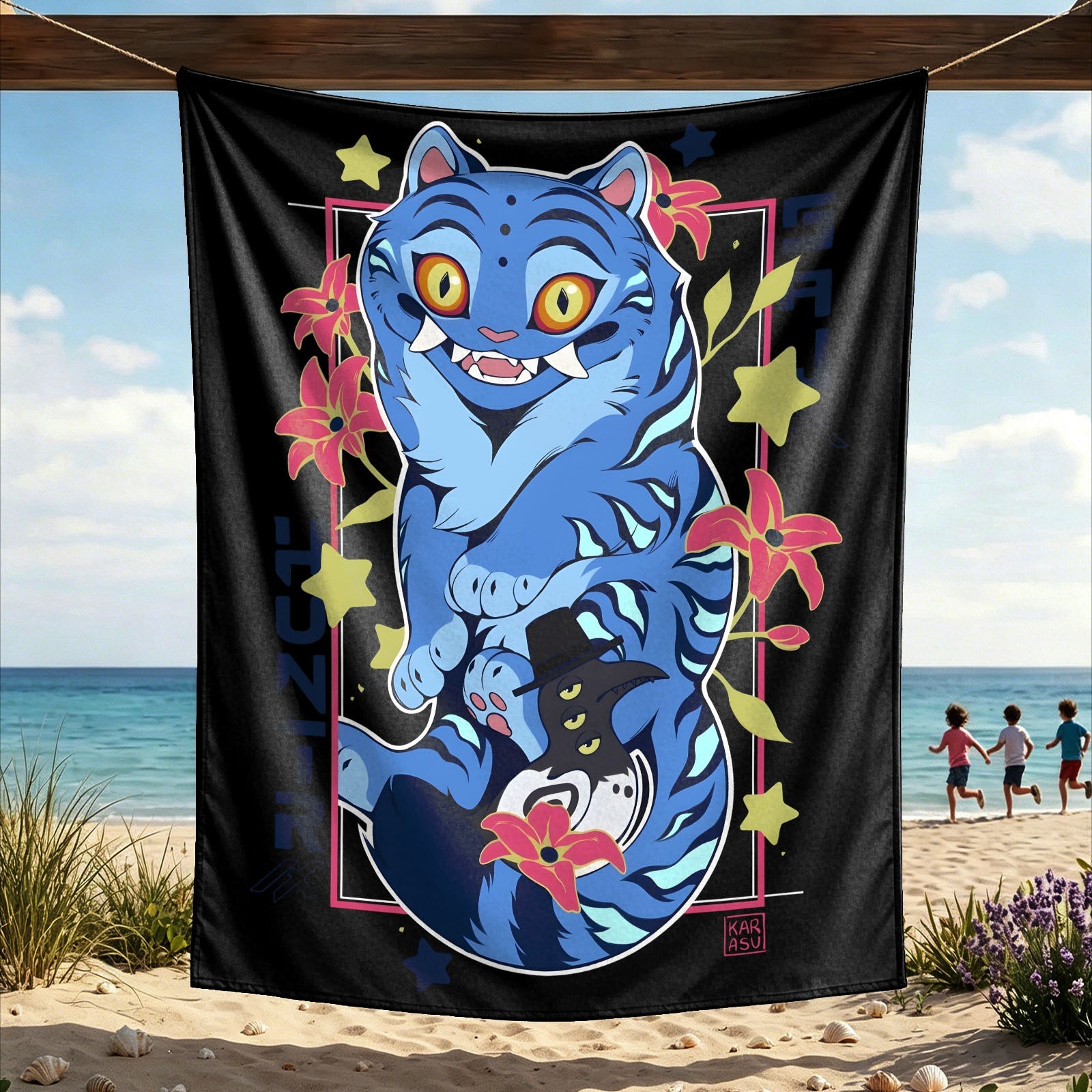Kpop Demon Hunters Huntrix Saja Boys Wall Decor Tapestry for Home and Party